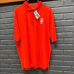 Clemson 2016 Nat’l Champs Columbia Vibrant Orange Polo Shirt